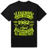 43th Birthday Vintage Legends Born In 1982 43 Years Old T Shirt Cotton Euro Size ONeck Daily Casual Oversized Unisex Tees
