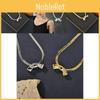 Stylish Gold And Silver Butterfly Knot Choker Necklace Featuring Unique Snake Design