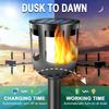 Solar Tiki Torches Flickering Flame Waterproof Outdoor Solar Lights Auto On/Off Decorative Lighting for Garden Yard Patio Pathway