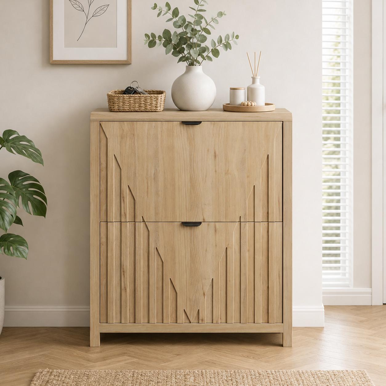 Home shoe storage cabinet with 2
