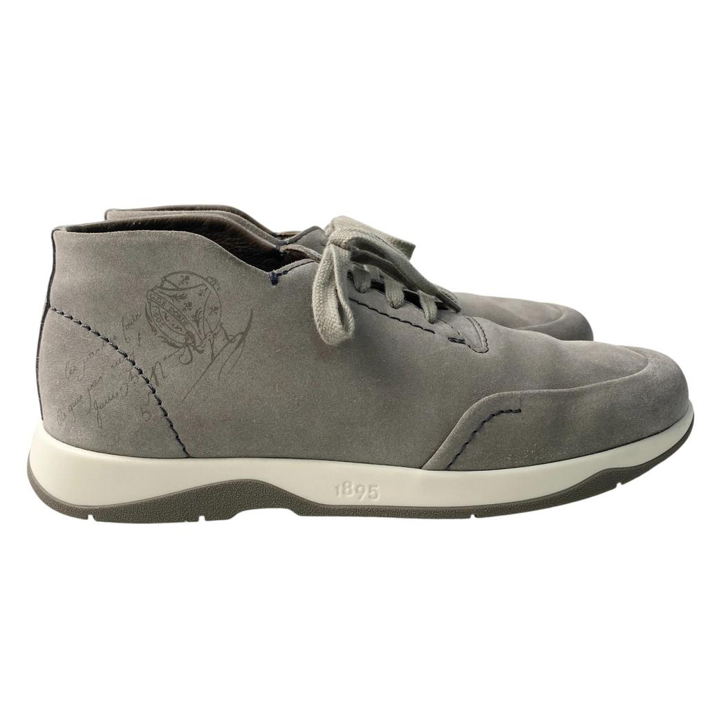 Used Berlutisneakers Gray Suede/leather Mens