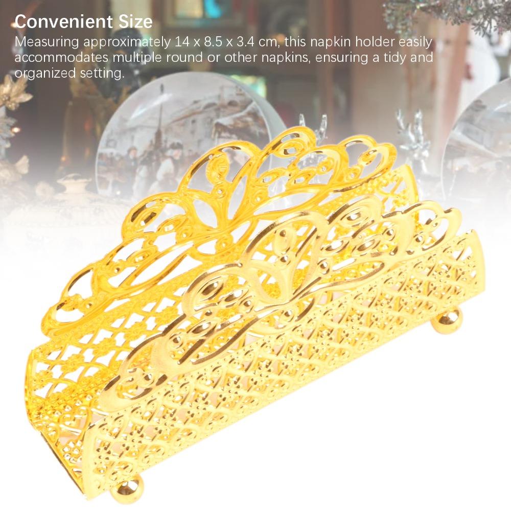 Gold Paper Towel Dispenser Iron Tissue Dispenser Table Napkin Holder For Living Room