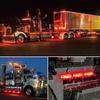 10PCS Waterproof 16-LED Trailer RV Side Marker Turn Signal Lights Chrome 12V-24V  LED Side Mirror Marker Light for Semi Trucks