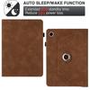 For Samsung Galaxy Tab A11+/A9+ Case Rotating Stand Solid Color PU Leather Tablet Cover