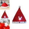 Charming Christmas Led Hat For Adults And Kids Featuring Cartoon Antlers And Velvet Finish