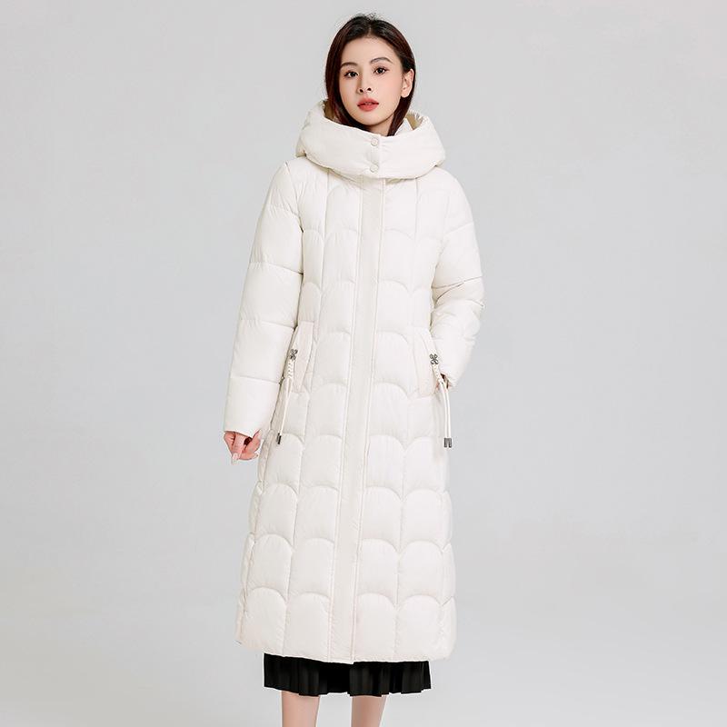 2025 New Cotton Suit Women's Long Over-the-knee Winter Padded Jacket Slim Slim Plus-size Warm Cotton Jacket