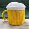 New European and American hot-selling fun 3D beer cup hat winter warm unisex knitted wool hat