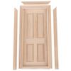 1/12 Dollhouse Miniature Wood External Door Unpainted Doll House Diy Accessories