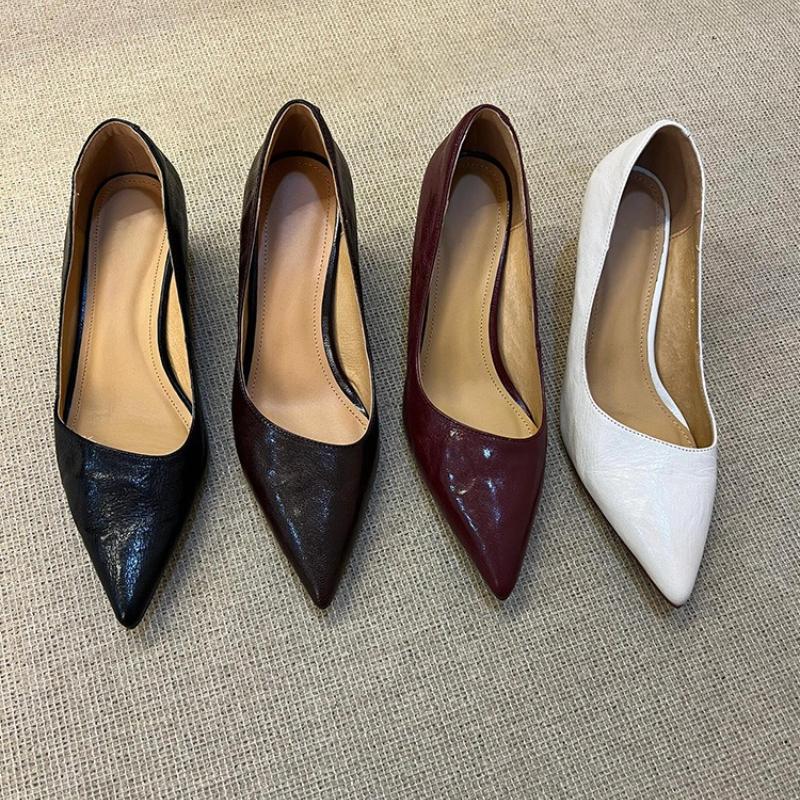 Fashion French Style Woman Shoes 2025 Autumn New Pointed High Heels Simple Versatile Women's Mary Jane Shoes Comfort Women Casual Shoe