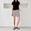 New Arrivals Open Run Women Stripe Cotton Blend Shorts