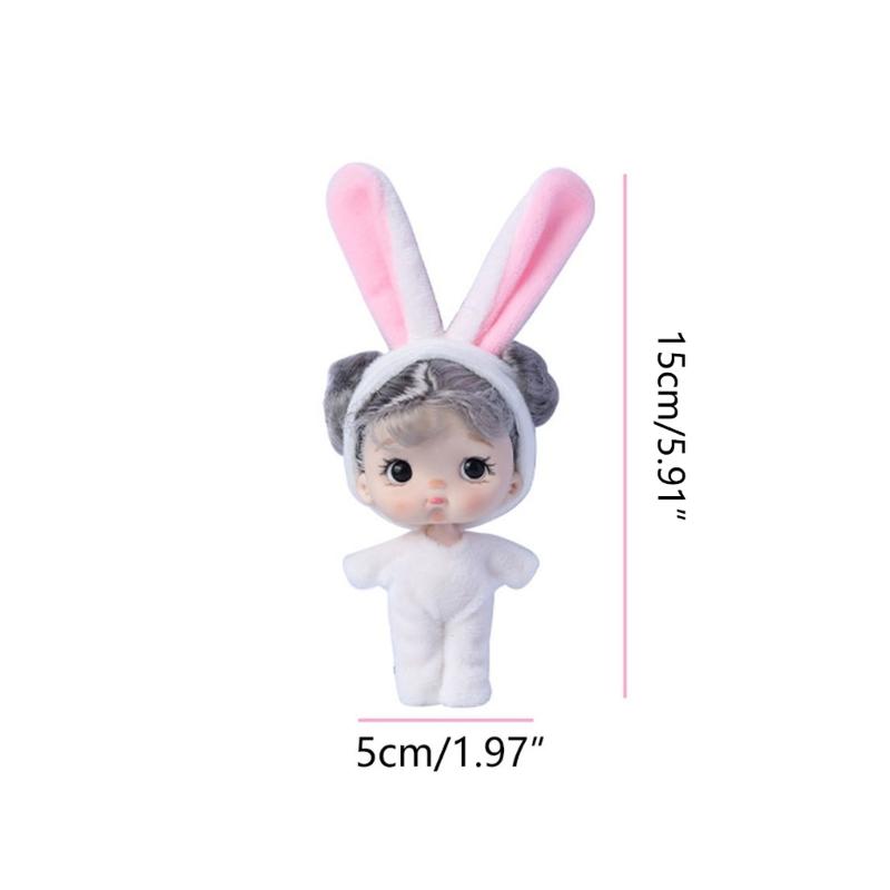 Tiny Doll Plastic Mini Doll with Small Clothes for Girls 4" Little Doll Reborns Baby Gift Bag Decors Accessory