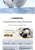 Monster AH100 Wireless Over-Ear Bluetooth Headphones, ANC Noise Cancelling, Long Battery Life, Perfect for Gaming & Sports