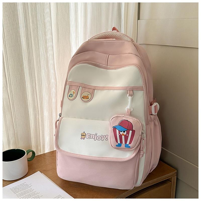The new schoolbag is high-value, fresh and sweet, candy-colored backpack, lightweight and large-capacity backpack for junior high school students.