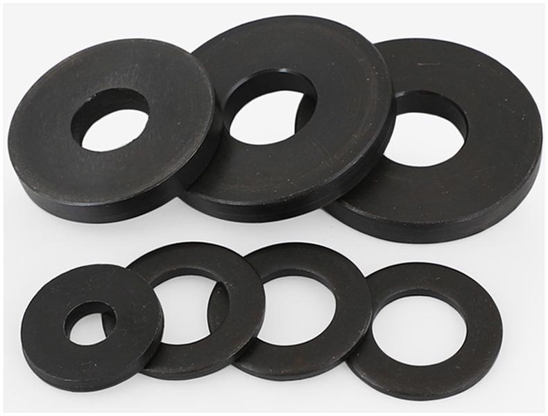 High-Strength Black Flat Washer for M8-M42 Bolts (Grade 8.8)