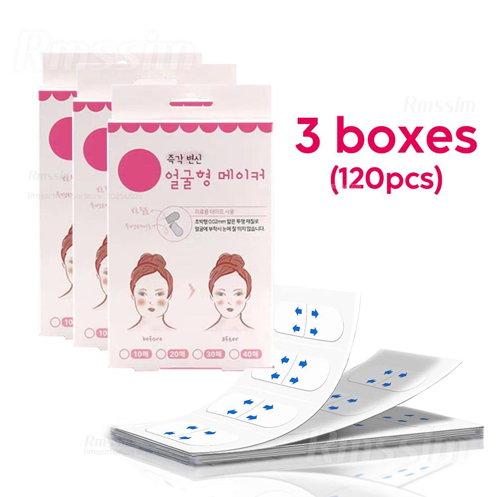 40-120PCS V-Shape Face Wrinkle Sagging Skin Adhesive Tape Lifting Face Stickers Invisible Transparent Thin Face Patche Lift Tool