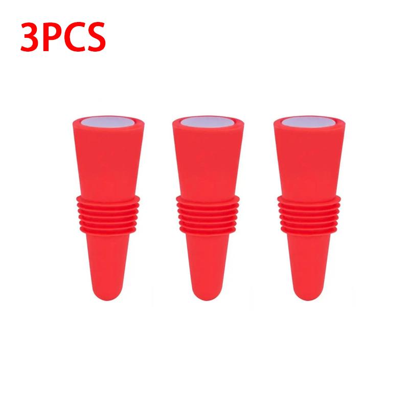 Reusable Silicone Wine Vacuum Stopper And Beverage Bottle Cap Champagne Bottle Sealer JPS002 - Kitchen And Dining Accessory
