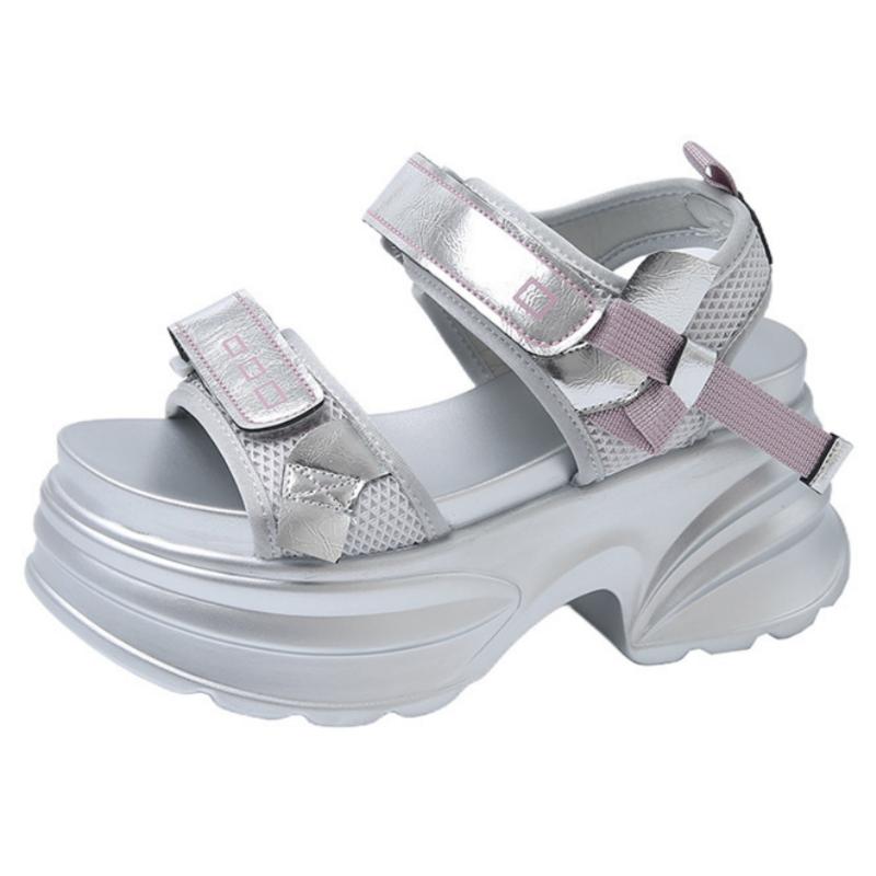 Summer New  Sports Women Sandals High Heeled Thick Soled Platform Open Toe Outdoor Slides Women Sandals Zapatos De Mujer