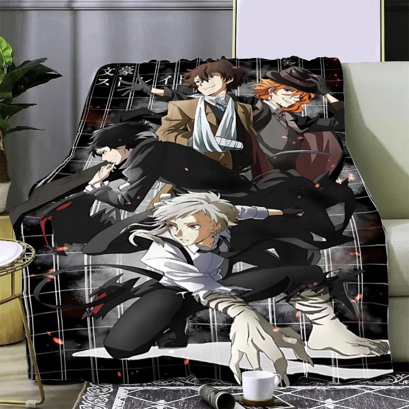 Anime Bungo Stray Dogs Printed Blanket Picnic Blankets Warm Blanket Soft and Comfortable Blanket Home Travel Birthday Gift