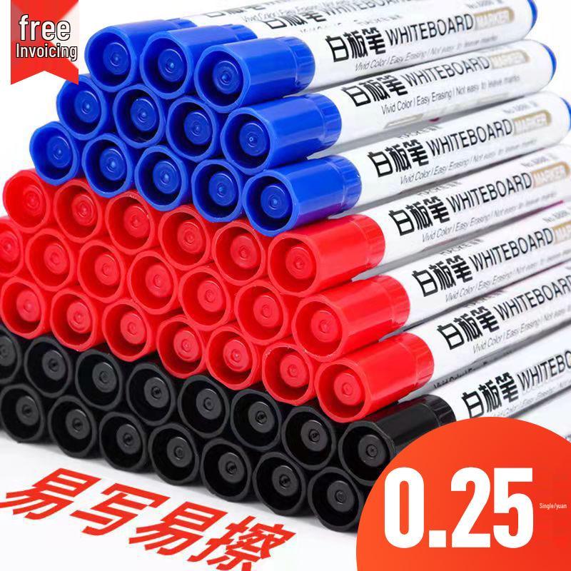 Large Capacity Erasable Water-Based Markers - Red, Blue, Black, for Kids & Teachers, Easy to Erase on Whiteboards