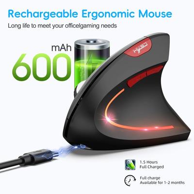 Yeni Çift Modlu Kablosuz Dikey Fare Bluetooth 5.1 Sessiz Ergonomik 6 Düğmeli Type‑C 2400DPI Ofis Dizüstü Bilgisayar İçin Fare Eli Sendromu Önleyici