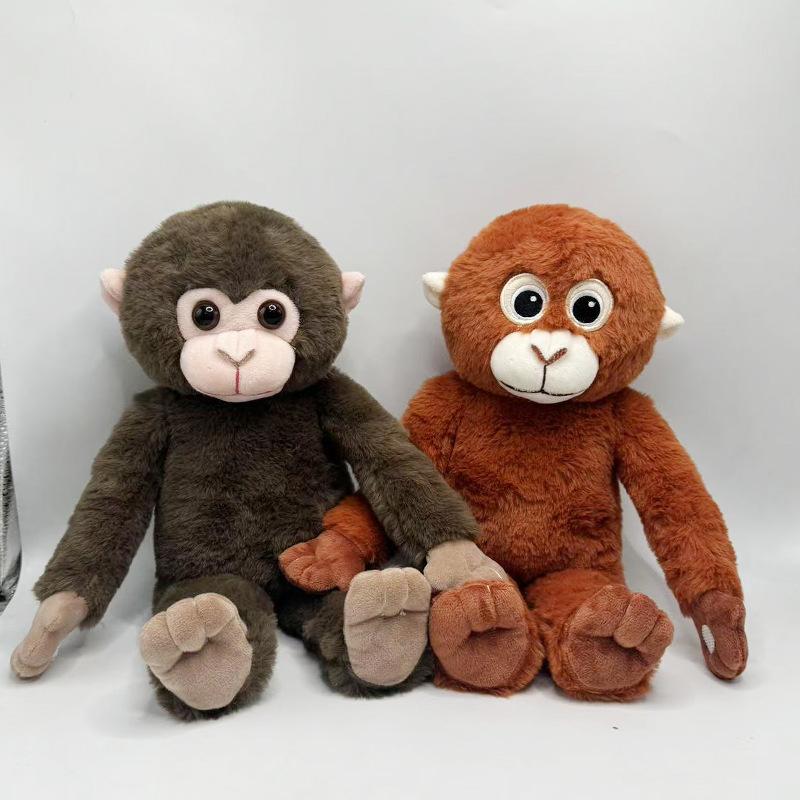 Cartoon Gorilla Plush Toy Chimpanzees Punch Monkey Soft Stuffed Doll Backpack Car Bag Room Decor Birthday Gift Cuddly Fluffy Huggable Kawaii Comfort