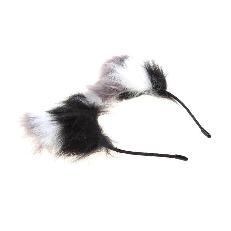 3 Pcs Multi-Size Butt Plug with Faux Fo-x Tail, Plush Ear Hair Clip and Collar for Role Play Costume Prop Drop
