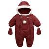 Newborn Baby Girl Jumpsuit Autumn and Winter Baby Romper With Gloves Warm Infant Snowsuit Thicken Cartoon Baby Ski Suit Coat