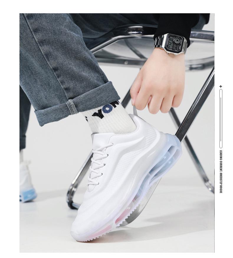 Nové pánské bílé voděodolné kožené ležérní lehké trendy tenisky pro tátu