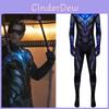 Costume Cosplay di Nightwing dei Titani in Tessuto Misto Cotone per Role Play Anime