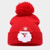 Christmas Elements Warm Beanie Autumn and Winter Santa Claus Knitted Hat Outdoor Hairball Warm Hat