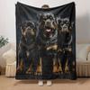 1pc Dog Printing Lightweight Flannel Blanket, Comfortable and Warm Blanket, for Camping Sofa Bed and Couch Office, Gift