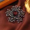 SKEDS Elegant Women Men Fashion Full Crystal Butterfly Flower Brooches Badges Shiny Boutique Decoration Rhinestone Pins Jewelry