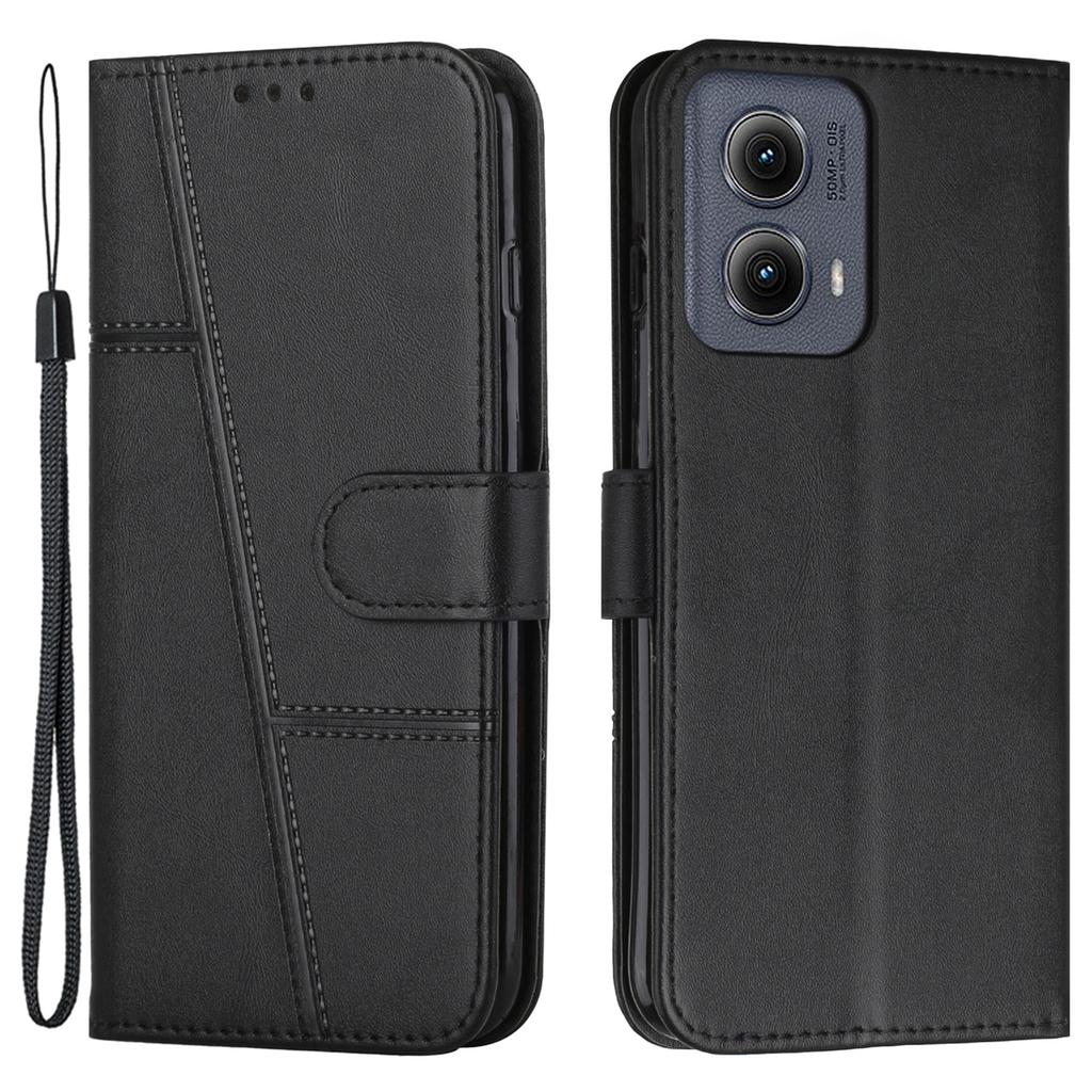For Motorola Edge (2024) 5G Case Wallet PU Leather Phone Stand Cover