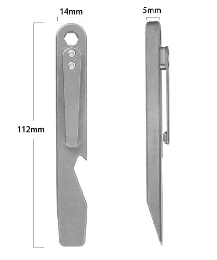 Multi-function 20mm Wrench Crowbar Titanium Alloy Screwdriver Outdoor Camping Riding On Foot EDC Tools Nail Puller Bottle Opener