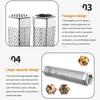 BBQ Stainless Steel Smoker Grill Tube Perforated Mesh Filter Gadget Pellet Smoking Generator Hexagon Spice Smoked Box