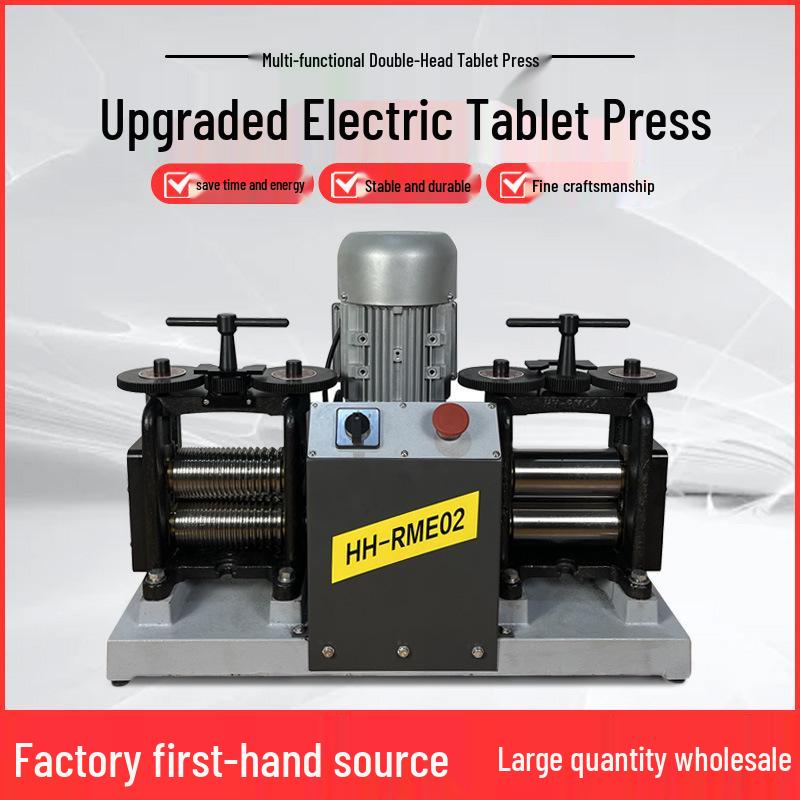 Dual-Head Electric Tablet Press: Jewelry Wire, Gold & Silver Forming Machine