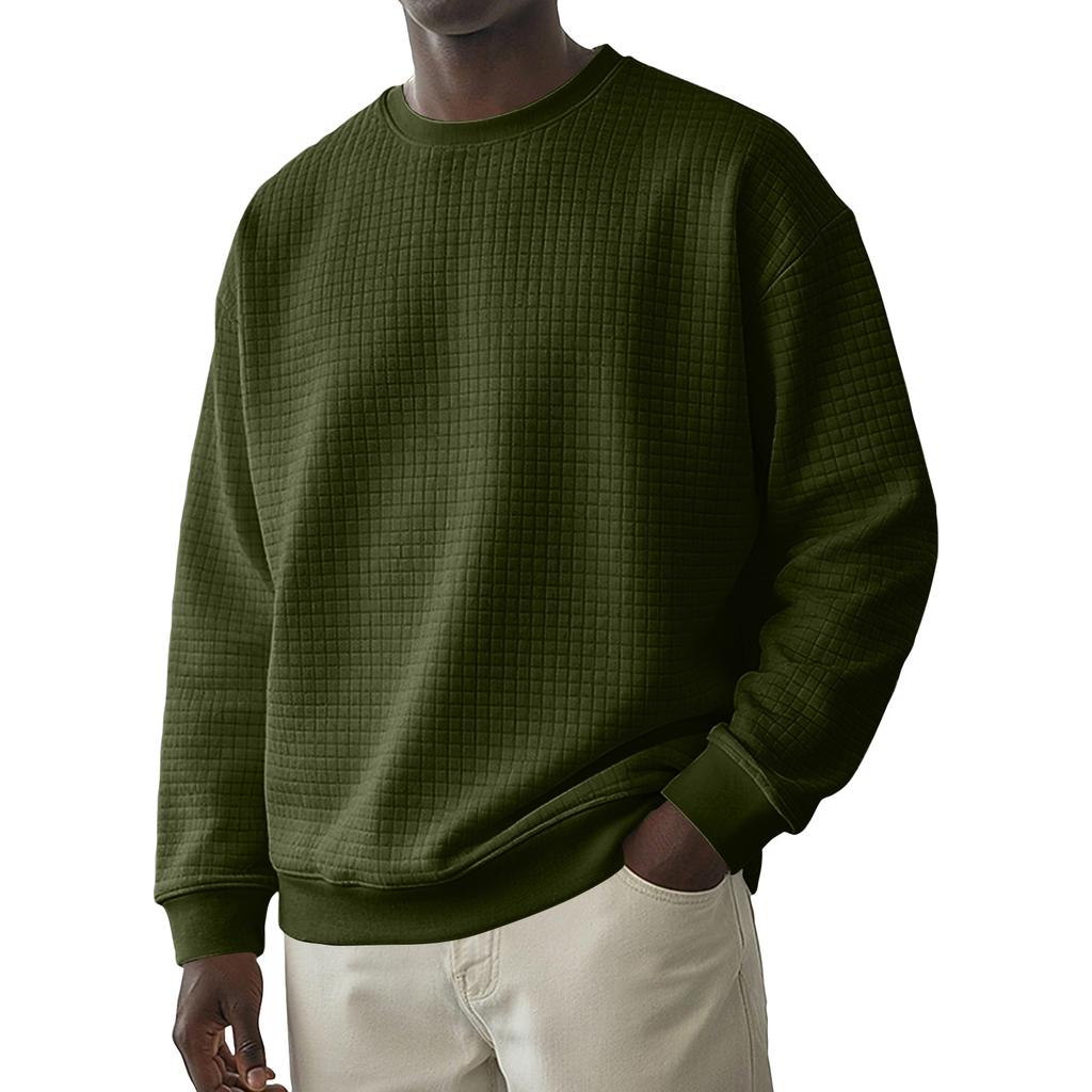 Men's Casual Loose Long,sleeved Round Neck Sweatshirt