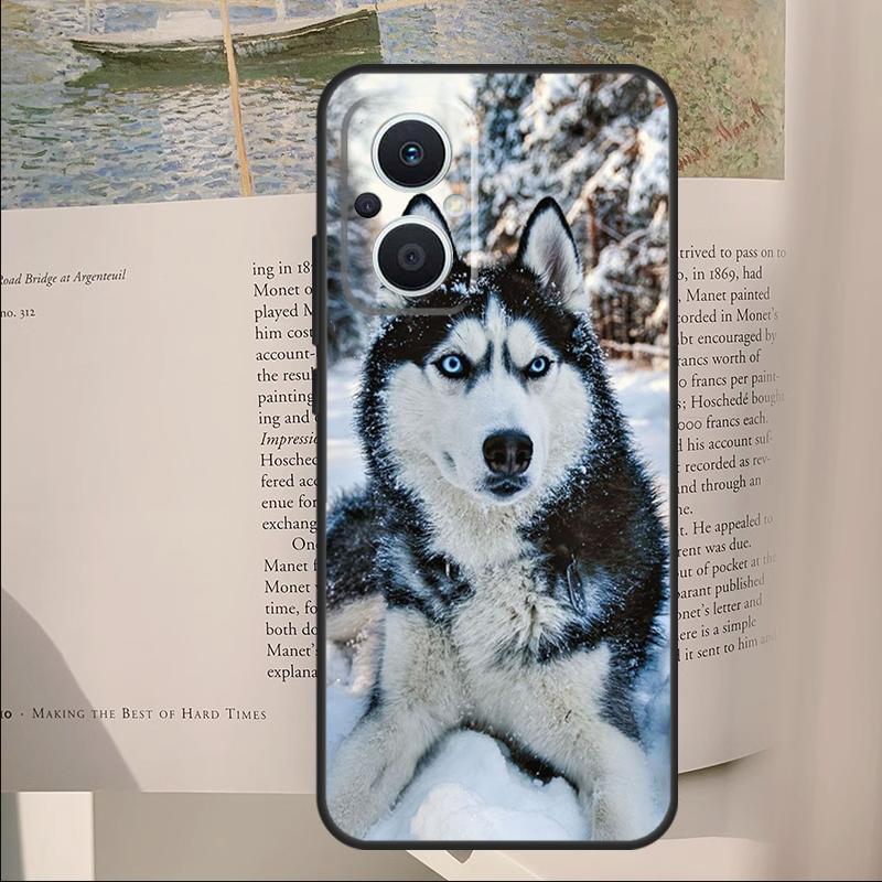 Animal Wolf Dog Husky Cover For OPPO Reno 11F 12F 13F 14F 10 11 12 13 14 Pro 7 8 Lite OPPO Find X6 X8 X9 Pro Case