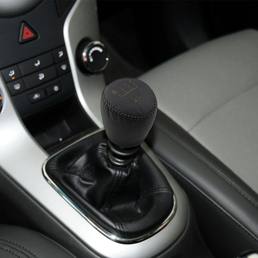 5 6 Speed MT Leather Car Gear Shift Knob Collars Cover for Chevrolet Cruze Sedan Hatchback 2009 - 2015 Accessories