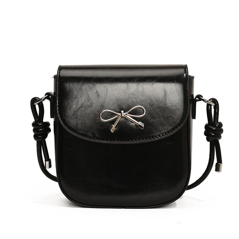 Trendy Korean Style Butterfly Bow Small Shoulder Bag For Women 2024 Summer Edition Medium Size Black White Silver Red
