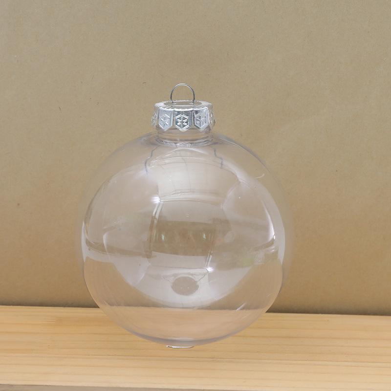 Clear PVC Christmas Tree Ornament - DIY Hollow Round Pendant Ball