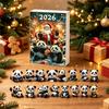 Decorative Panda Figurines for Desk Advent Calendars 2026, 2D Acrylic Cute Hanging Ornaments Festive Home Decor Christmas Xmas Tree, 24 Days Countdown