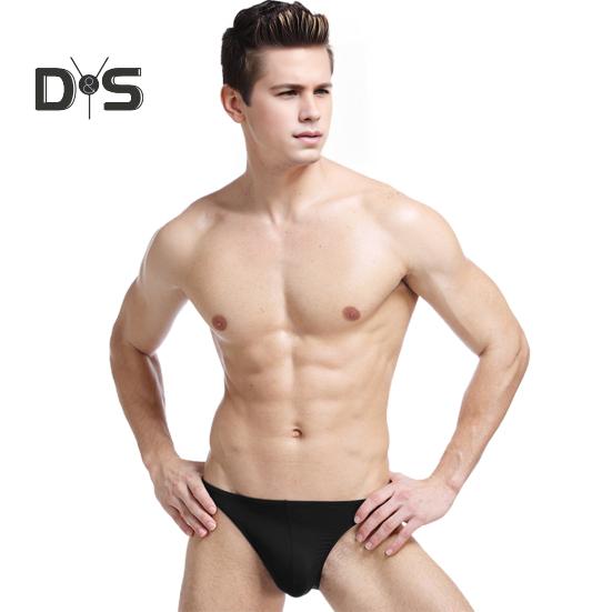 Cuecas masculinas cintura baixa elástico calcinhas de verão cor sólida gelo seda sem costura fina roupa interior uso diário