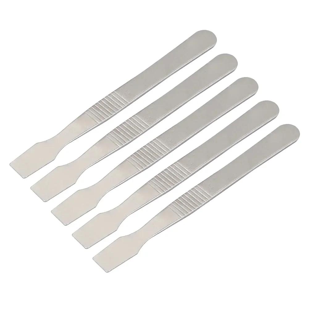 5pcs Metal Spudger Disassemble Crowbar Phone Repair Tools 120x11mm Wear-resistant Steel Solding Paste Spudger for Electronic Repair