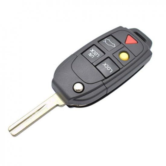 Auto Remote Flip Key Fob Shell Case Replacement For Volvo XC70 XC90 S60 S80 V70