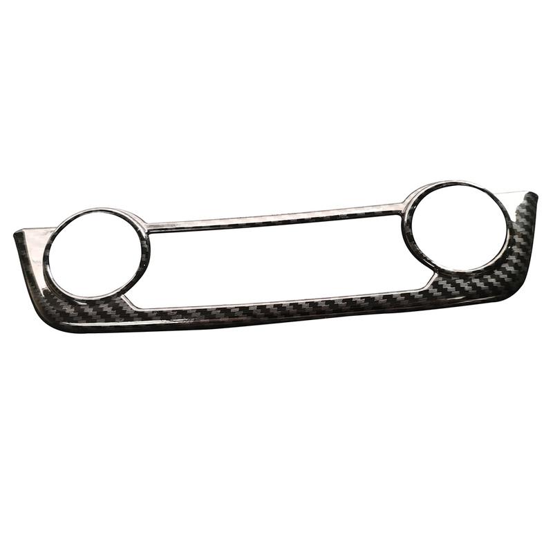 Cadre de boutons de console centrale intérieure couleur fibre de carbone, couvercle doré pour Toyota RAV4 2013 2014 2015 2016 2017 2018