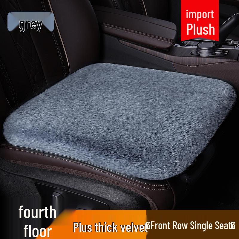 Plush Car Seat Cushion - Thickened, Warm, Universal for All Seasons, 3-Piece Set