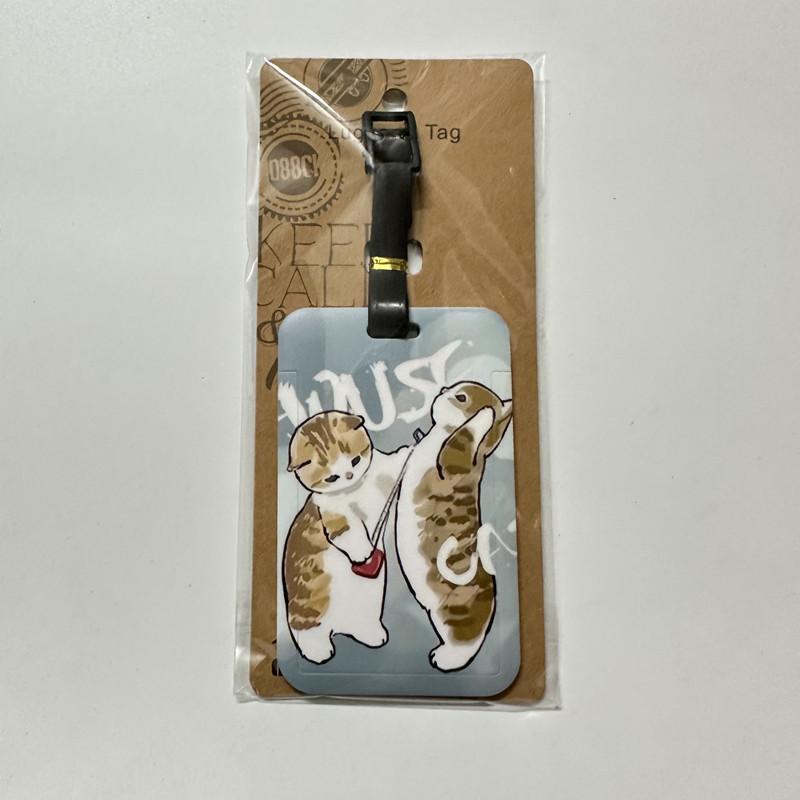 New Cartoon Cat Portable Luggage Tag Women Travel Accessories PVC Luggage Label Men Portable Anti-loss Address Name Tag