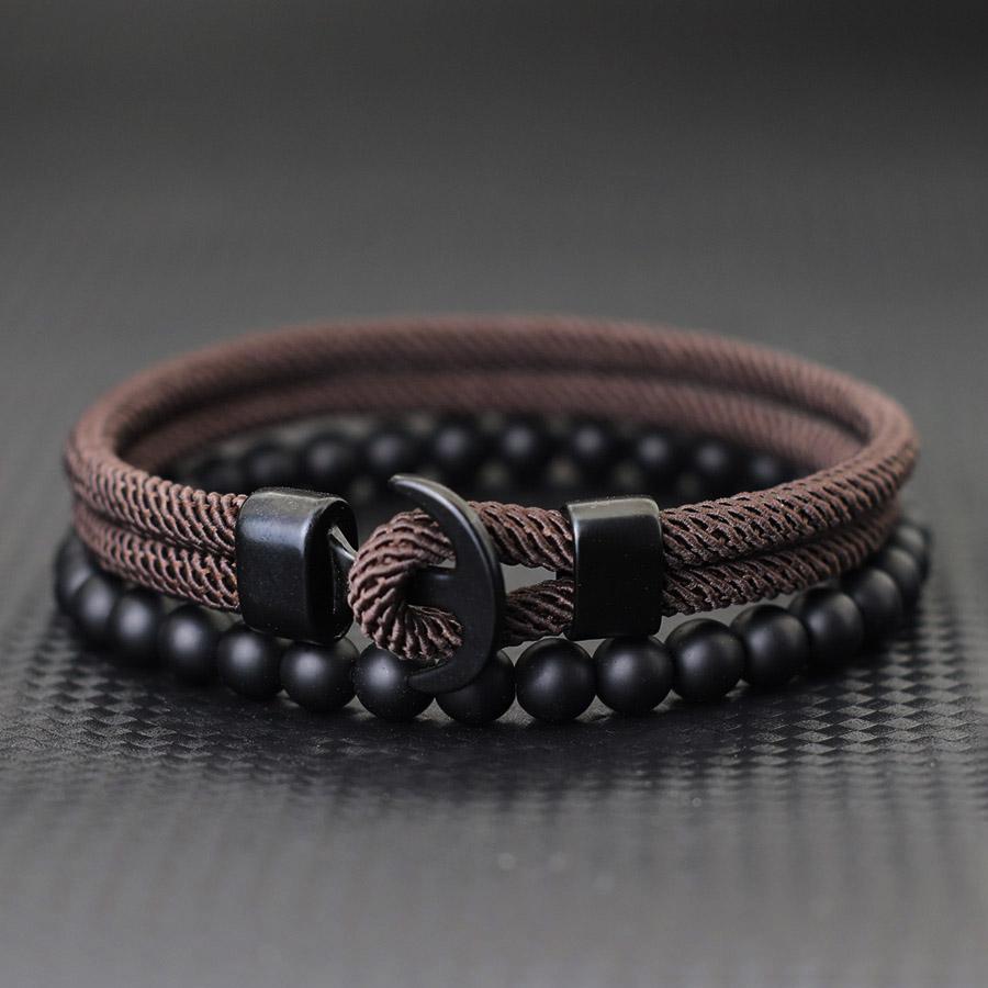 2026 New 2Pcs Men Bracelet Set Selected High Quality 4mm Rope No Fading Or Deforming 6 Colors Available Leisure Accessories