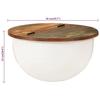 VidaXL Table Basse, Table d'Appoint avec Rangement, Bout de Canapé, Meuble Salle de Séjour Salon, Industriel, Blanc Bois de 351754
